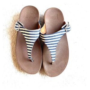 Fitflop blue and white sandals